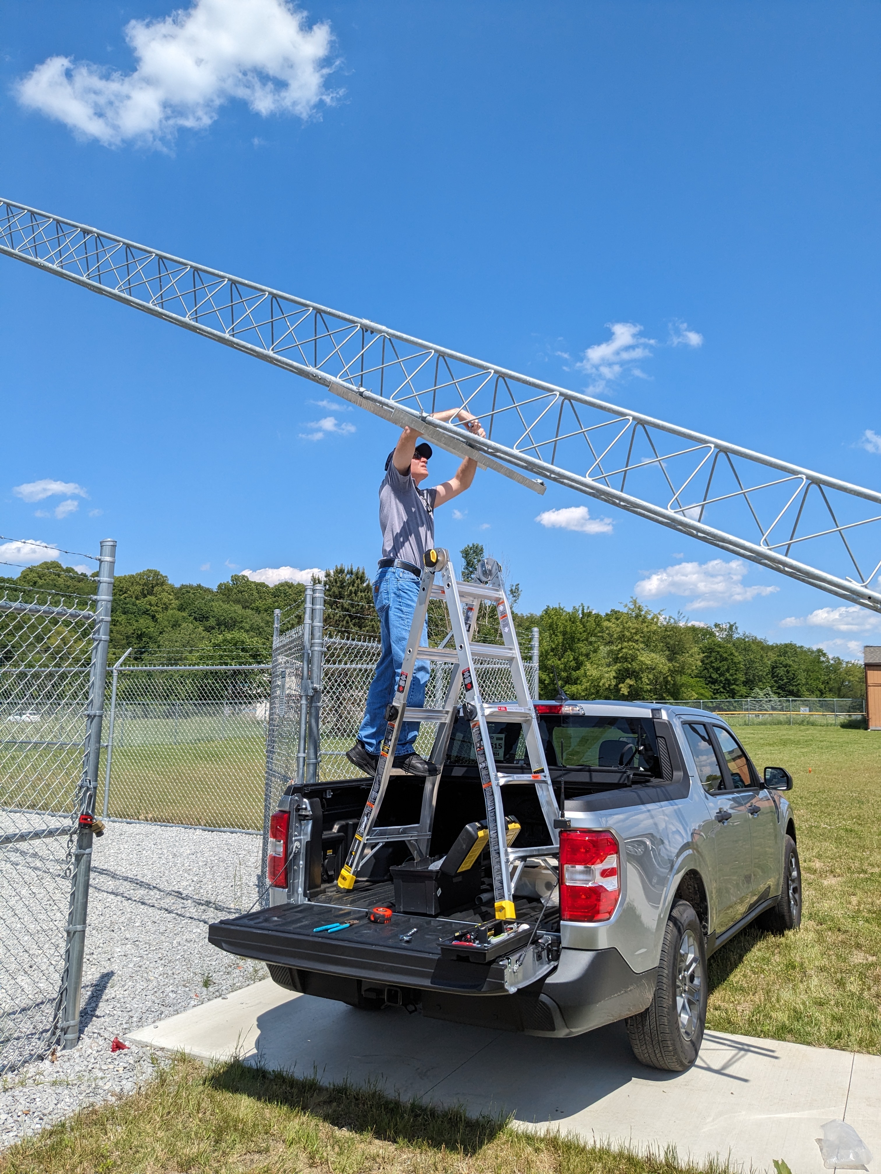 EMA staff installing equipment